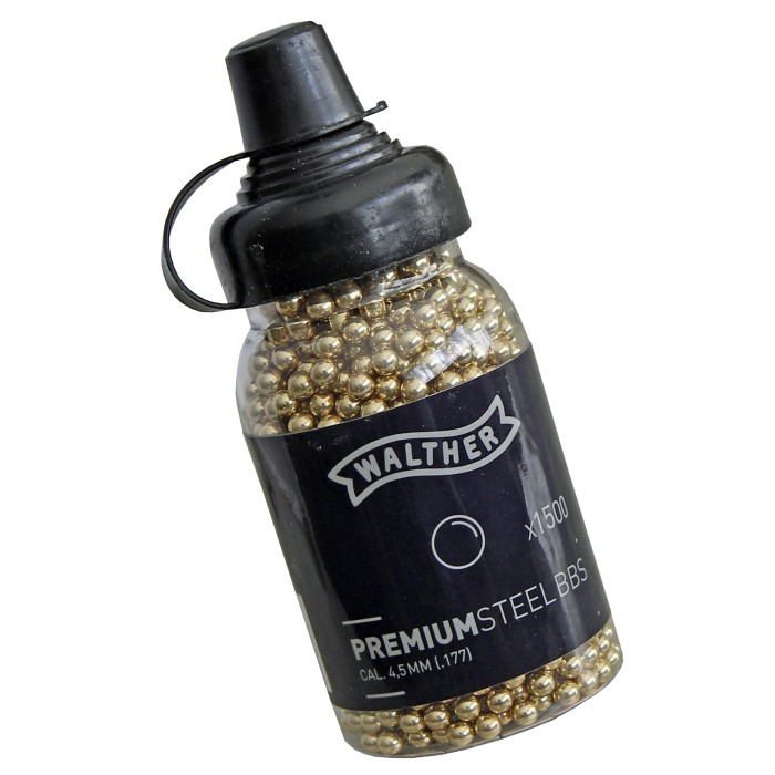 Walther Premium steel round balls BBs caliber 4.5 mm 1500 rounds